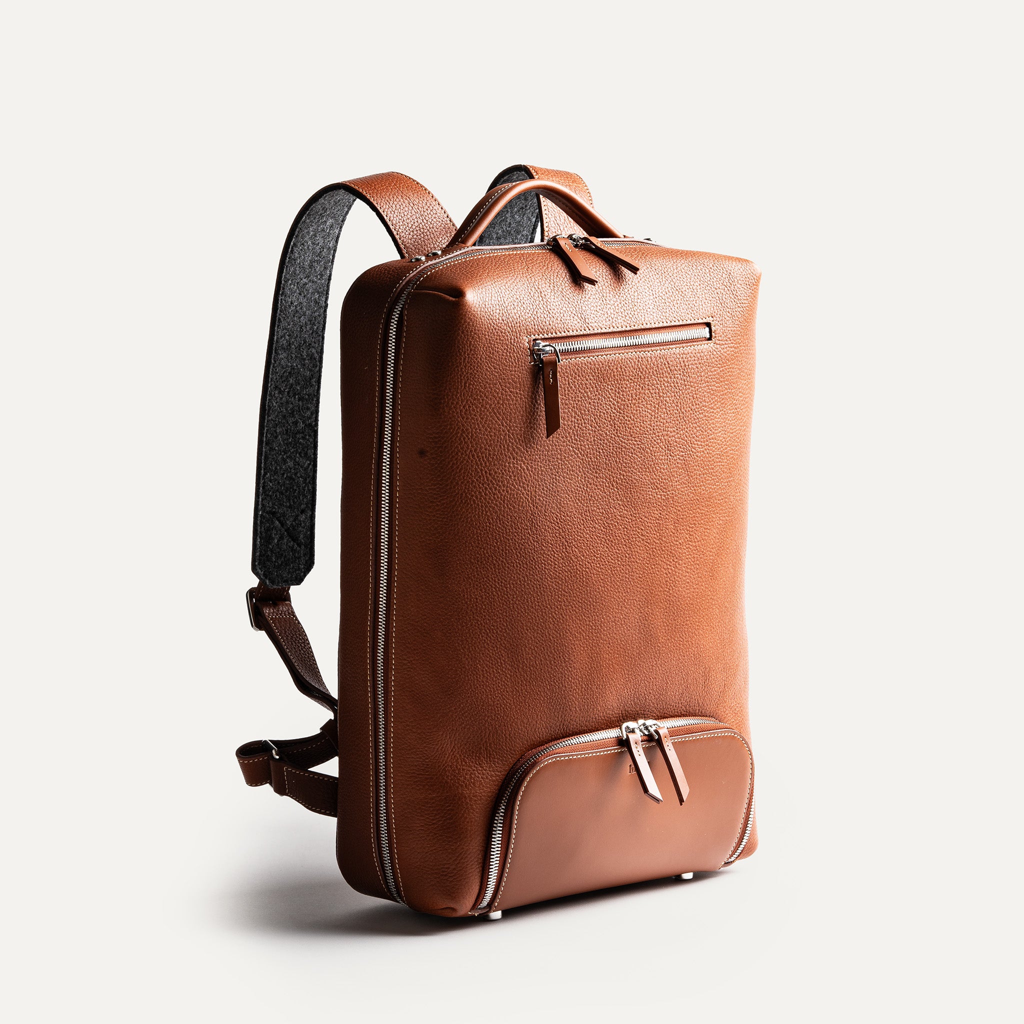 Leather backpack for 13 to 15 inch laptop lundi Giani