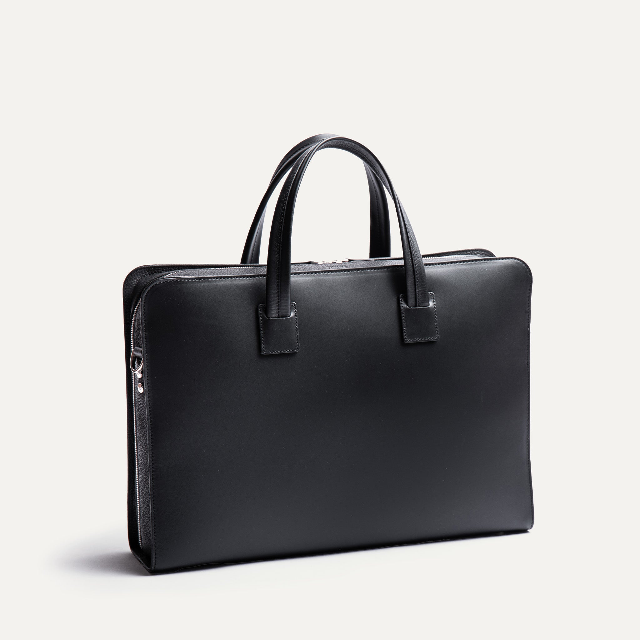 Mens black leather briefcases on sale